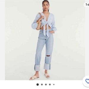 J. Crew slouchy boyfriend Jean, spring 2023. Size: 25p  worn twice.